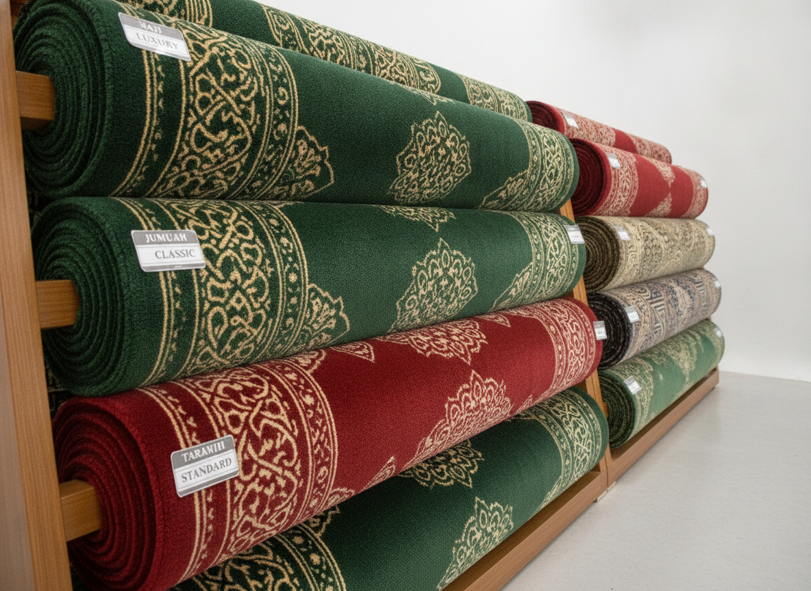 harga karpet masjid berbagai grade roll showroom