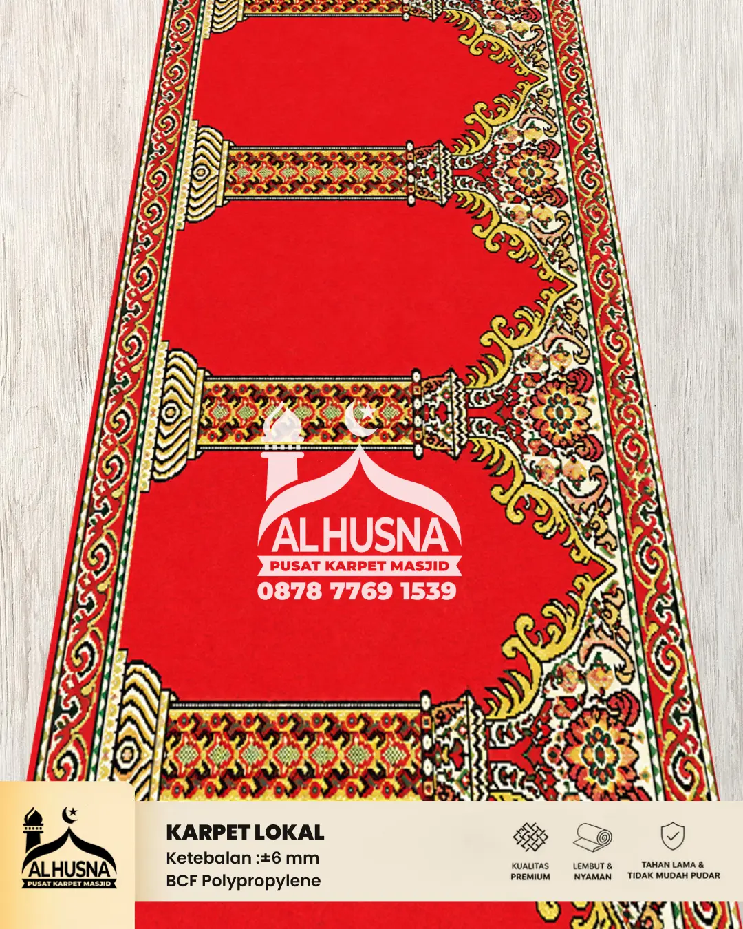 karpet masjid nylon tahan lama fitur