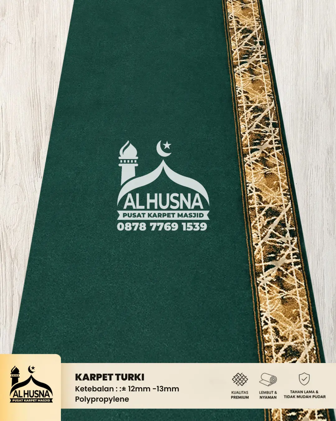 karpet masjid tebal 10mm untuk kenyamanan sujud