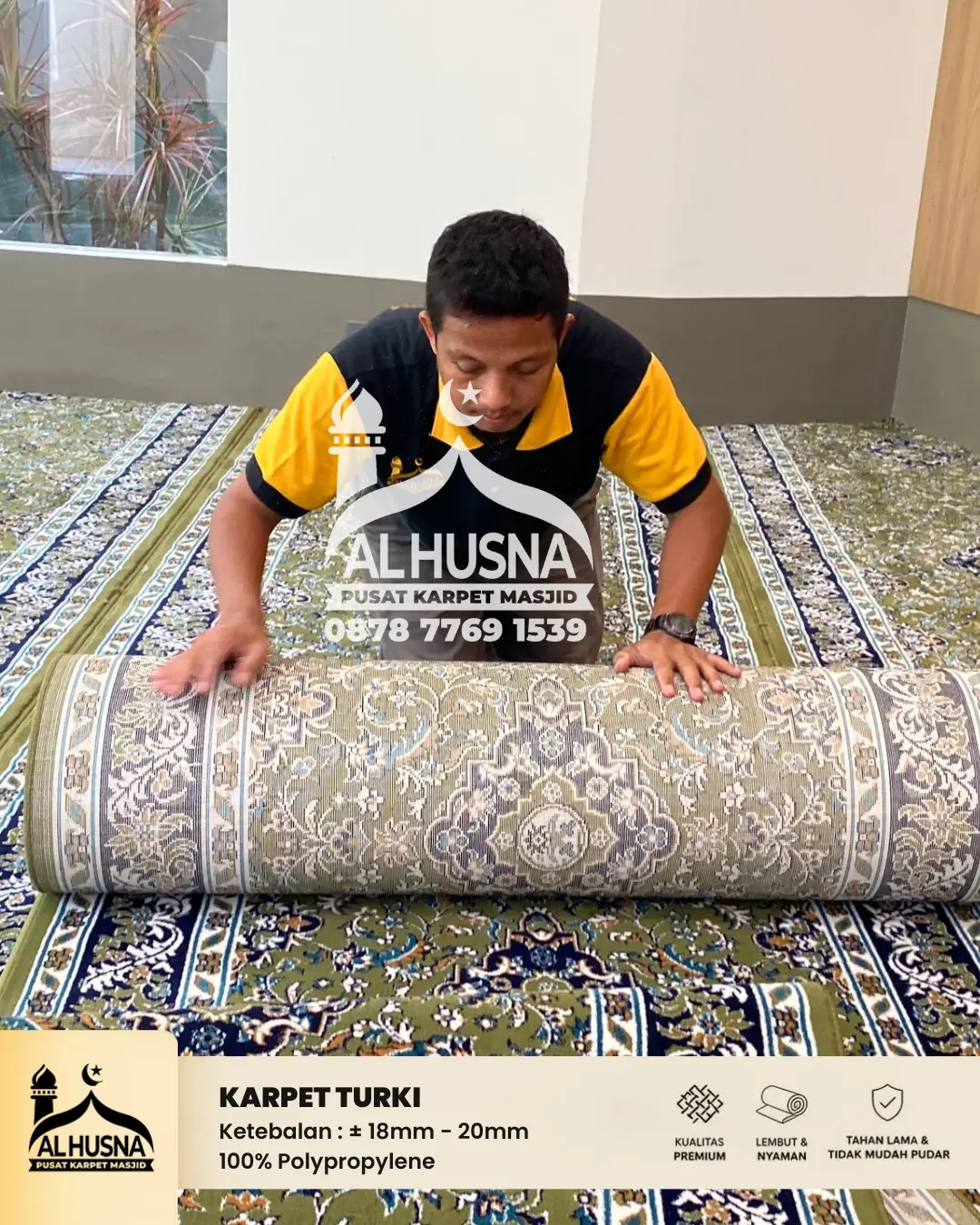 karpet masjid berkualitas mendukung kekhusyukan ibadah sholat