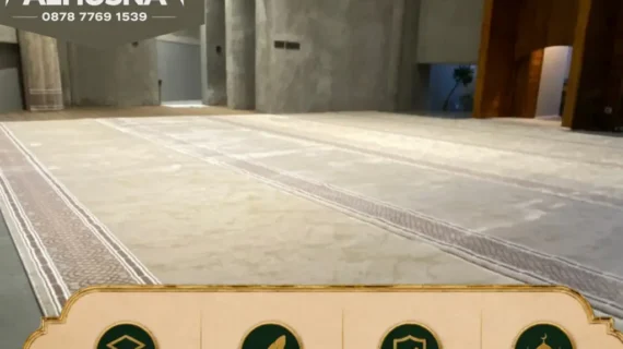 Desain Karpet Masjid Krem-Emas: Elegan dan Mewah untuk Masjid