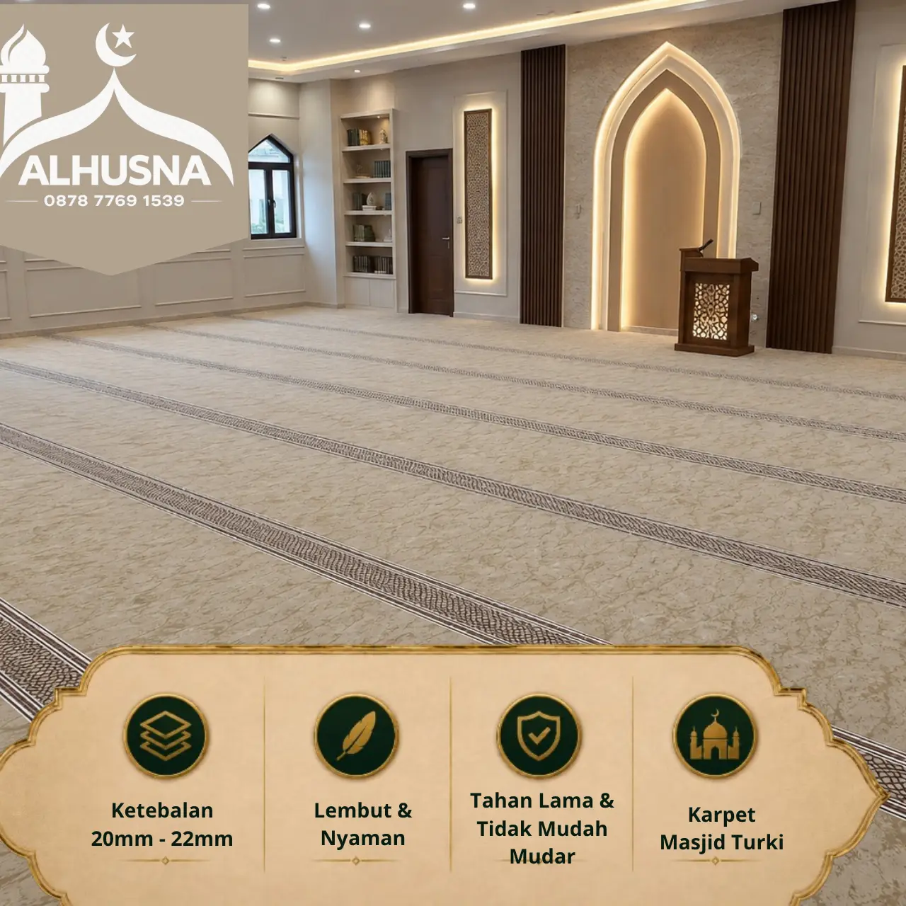 tips karpet masjid tidak keriting di ujung dan tepi